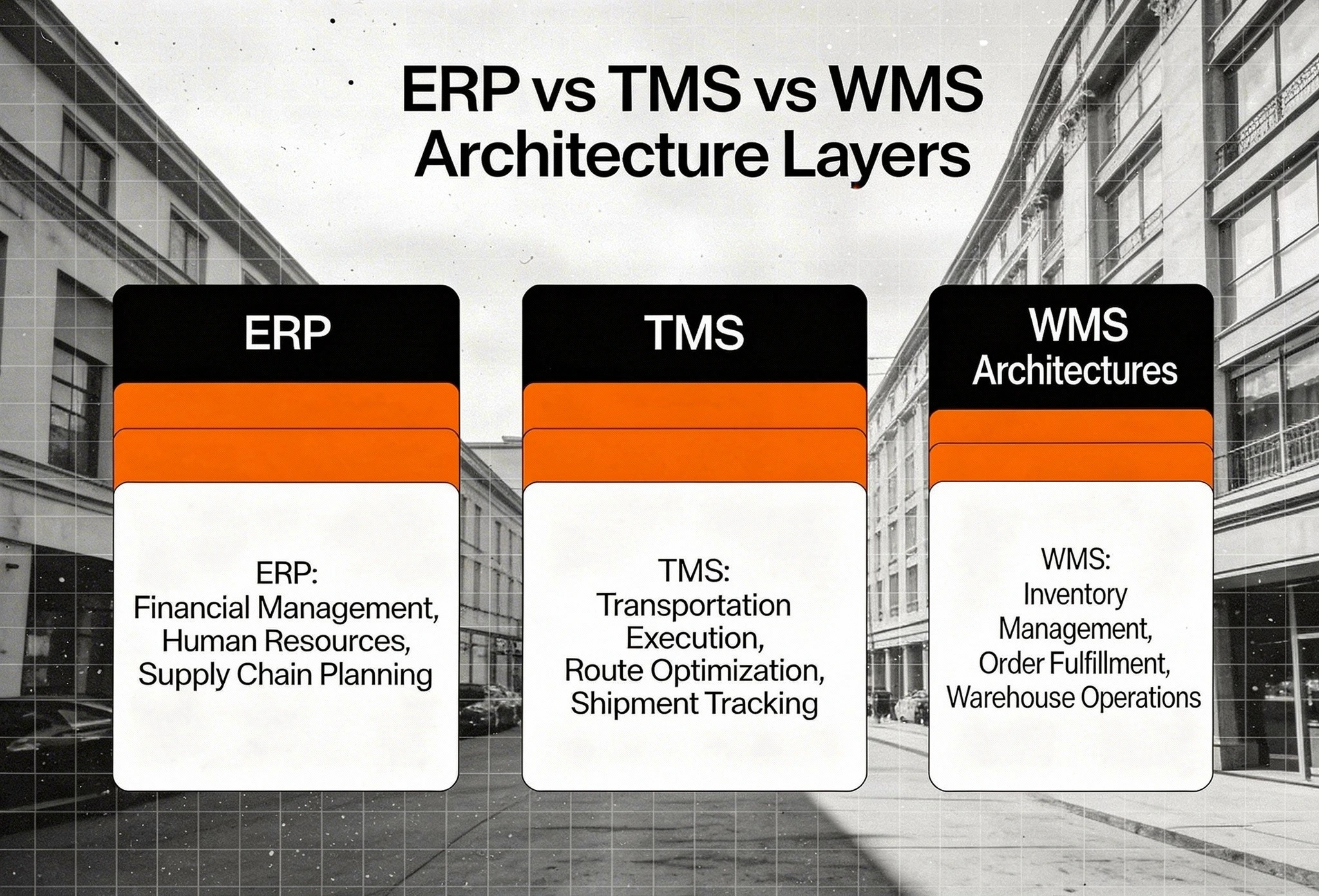 ERP vs TMS vs WMS: A Practical Architecture Guide for Logistics Leaders