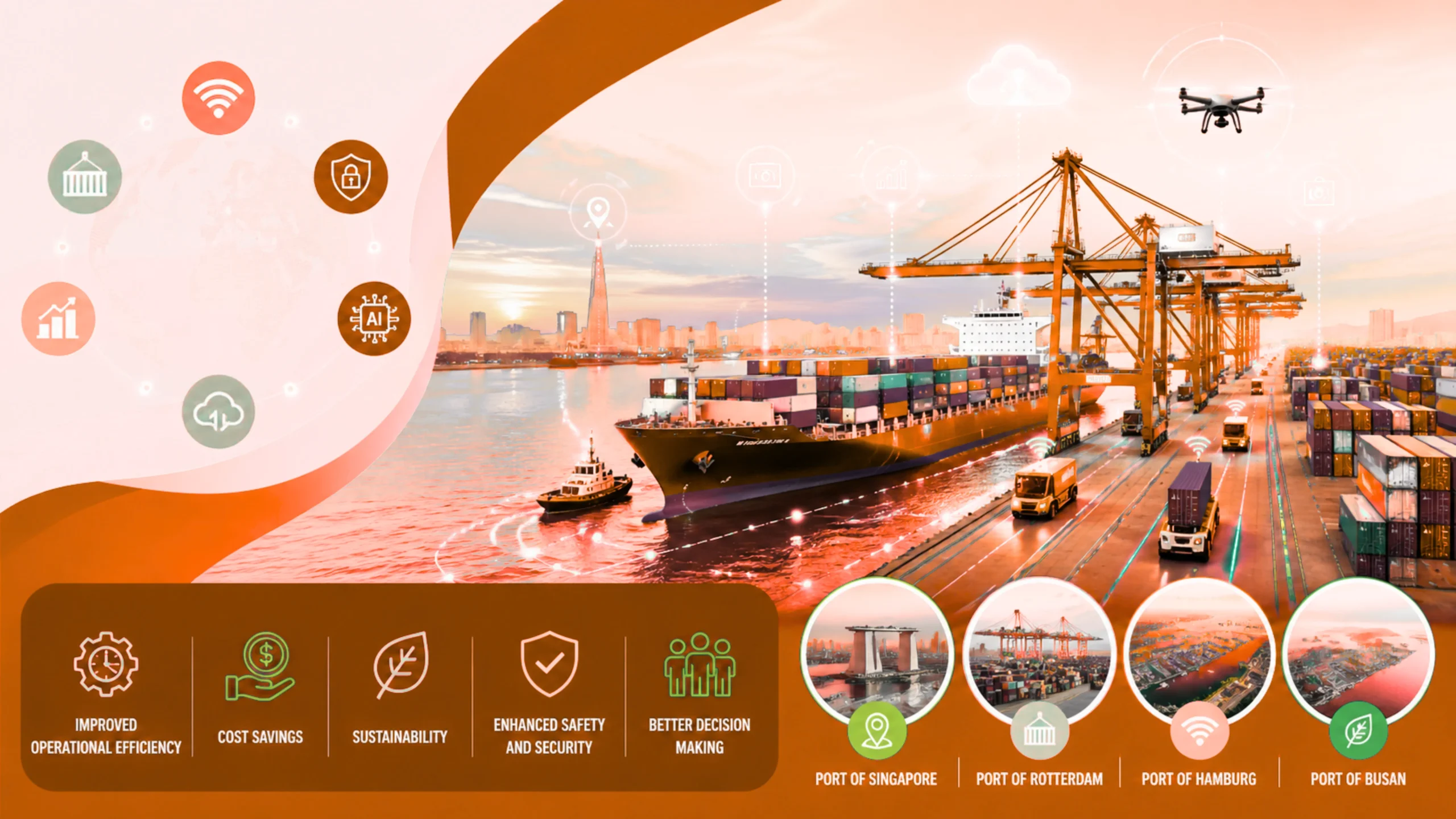 What is Smart Port Technology Benefits Examples
