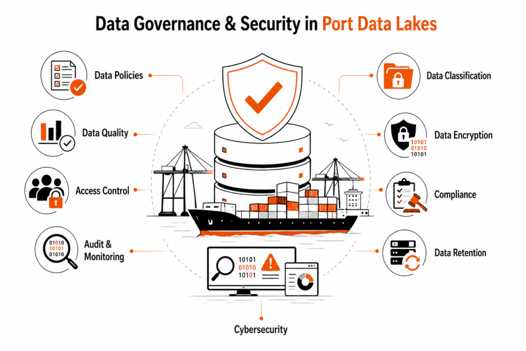 Data Governance and Security in Port Data Lakes